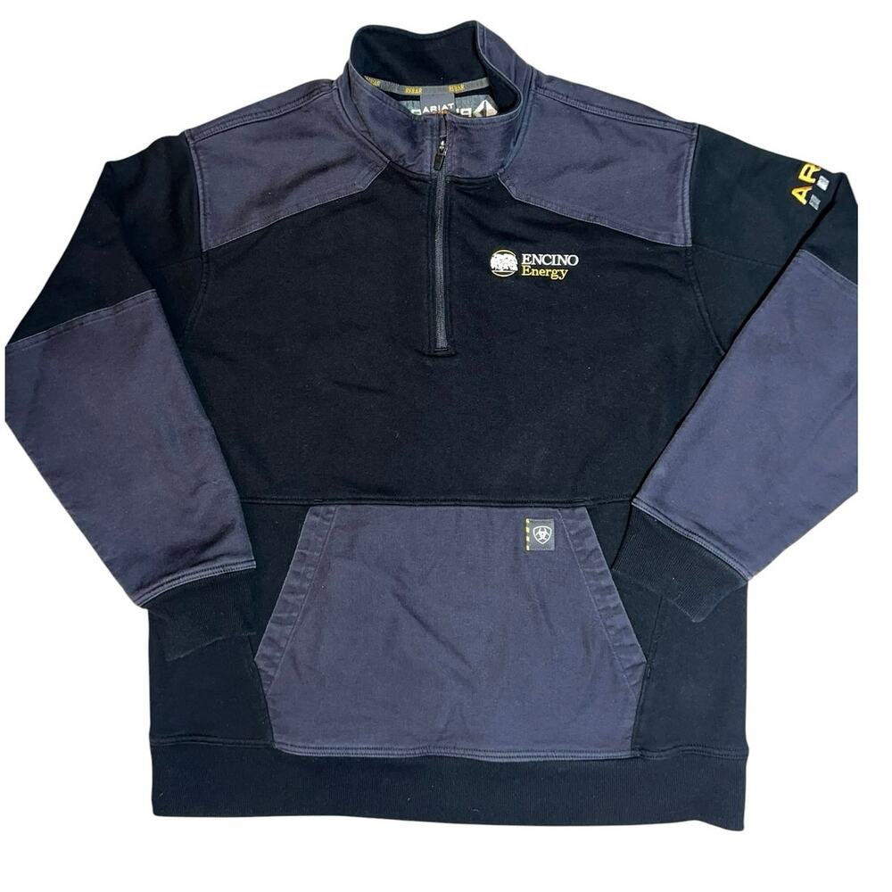 Ariat Rebar workman duracanvas 1/4 zip gray sweatshirt shirt men's size XL
